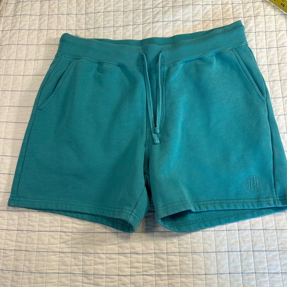 Ninth Hall Other - Ninth Hall Fundamentals Mens Teal Fleece Shorts Size L Organic Cotton Blend